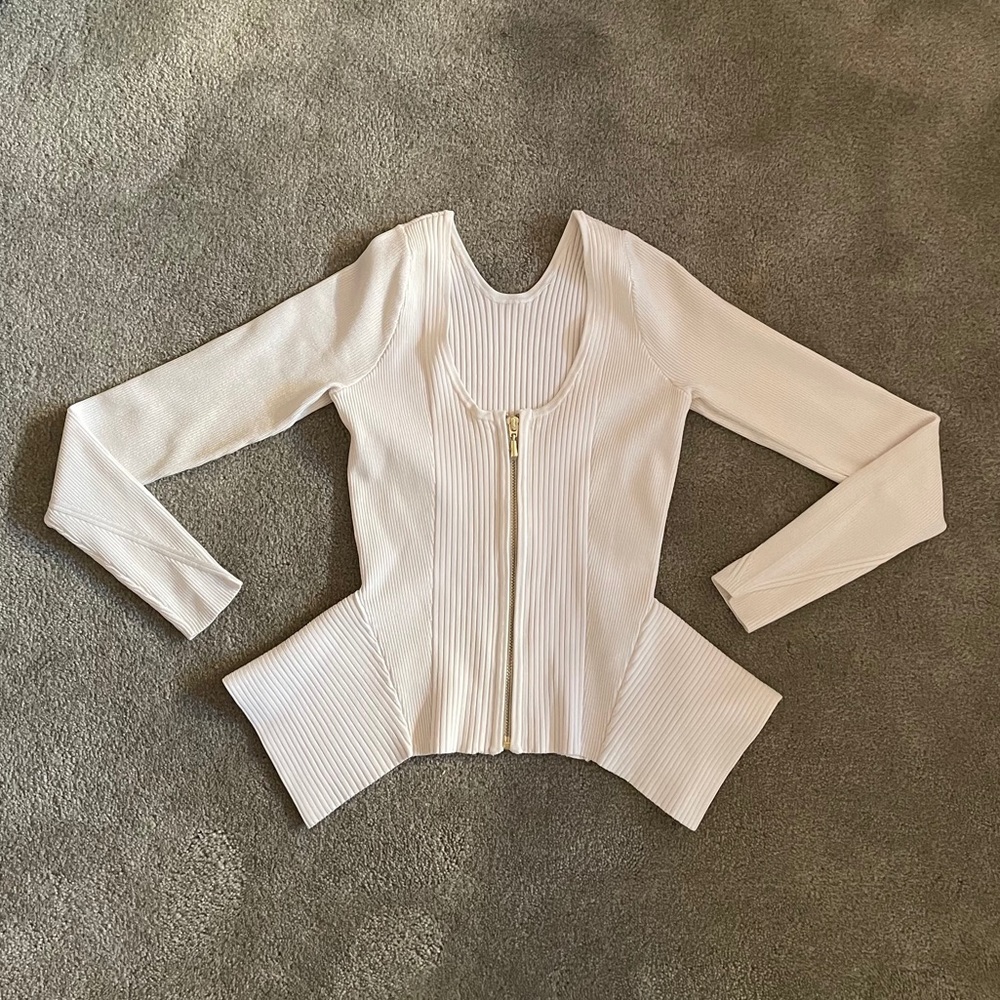 White bodycon elegant top size small